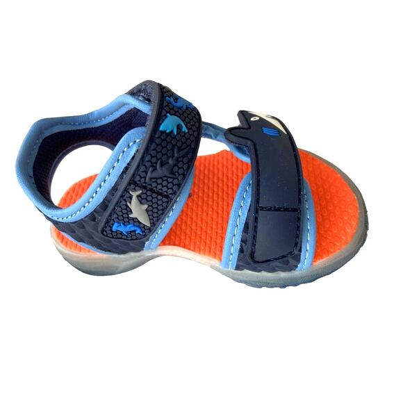 Carter's Boys Infant Toddler Light Up Sandals - Navy 4 NWT - Picture 7 of 9